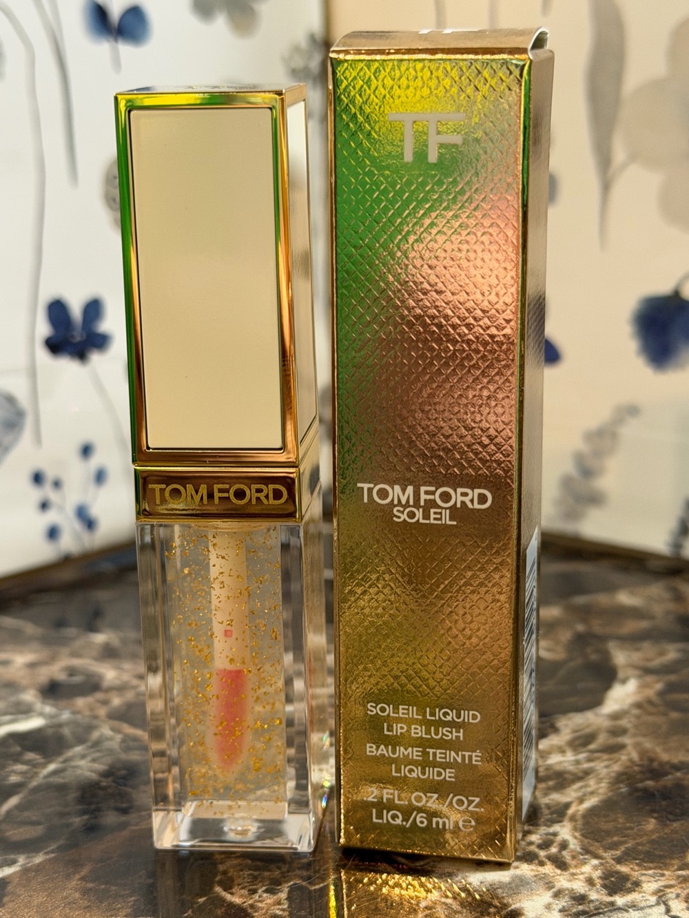 TOM FORD SOLEIL LIQUID LIP BLUSH WITH GOLD FLAKES LIMITED EDITION